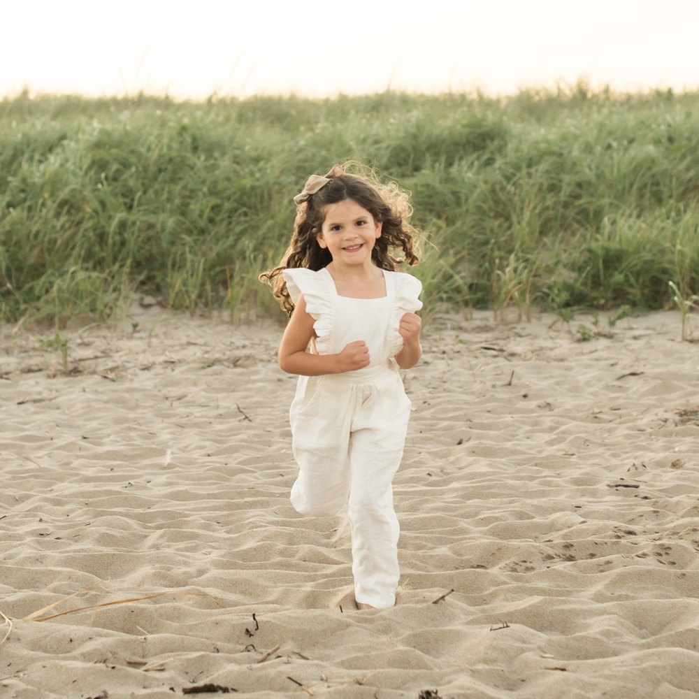 Oat Co Flutter Jumpsuit- Ivory size 6/7